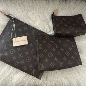 Louis Vuitton trio toilet pouch